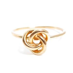 Vintage Gold Plated Classic Love Knot Ring Size 6